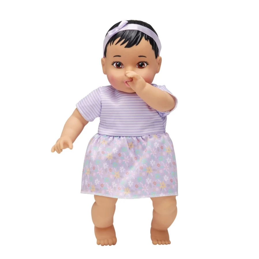"Perfectly-Cute 14 Inch My Sweet Baby Girl Doll with Black Hair and Brown Eyes"