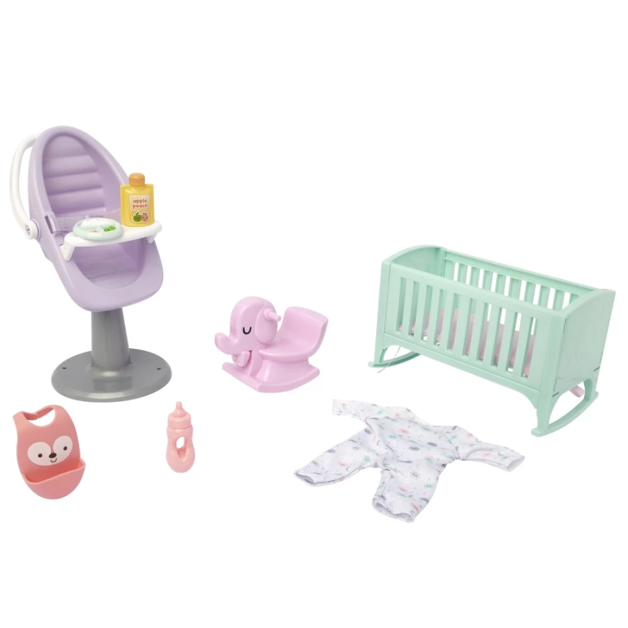 "Perfectly-Cute My Lil' Baby 8" Doll Playset - 9-Piece Feed, Sleep & Play Set for Kids"