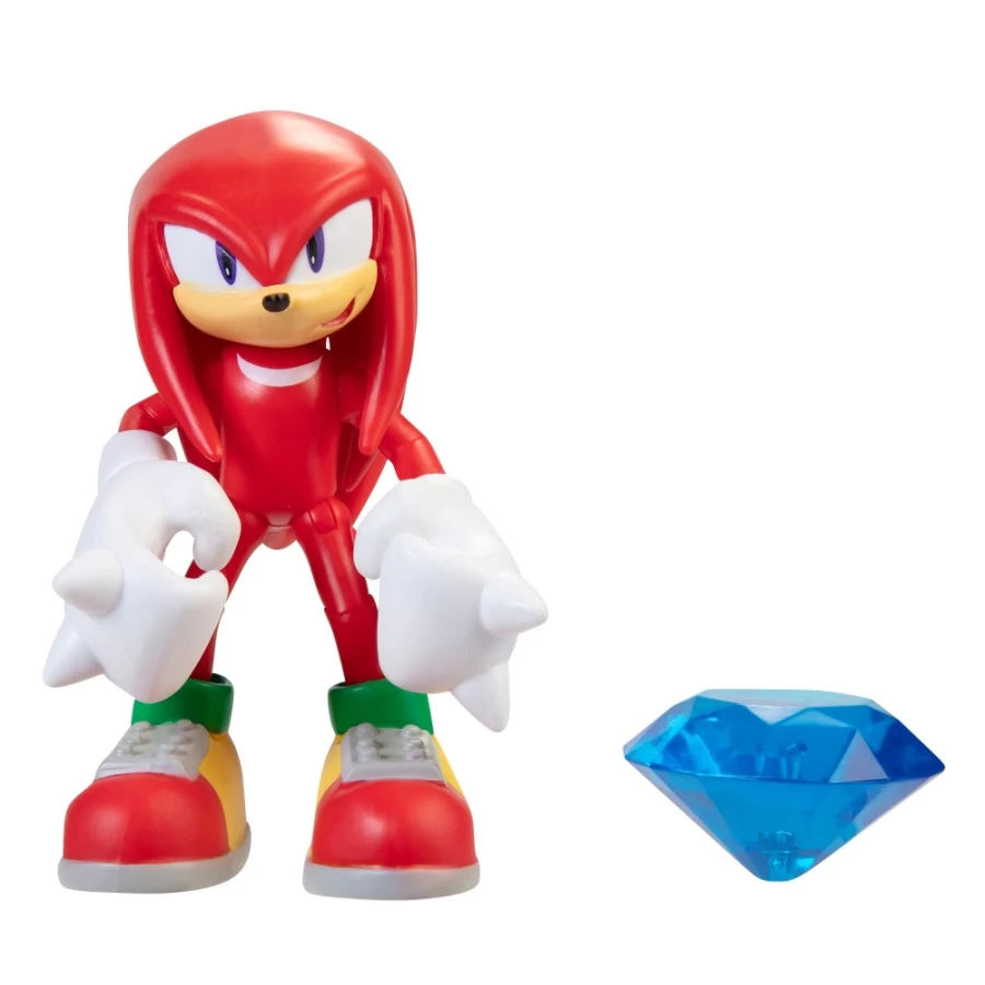Sonic The Hedgehog Knuckles with Chaos Emerald 4-Inch Action Figure