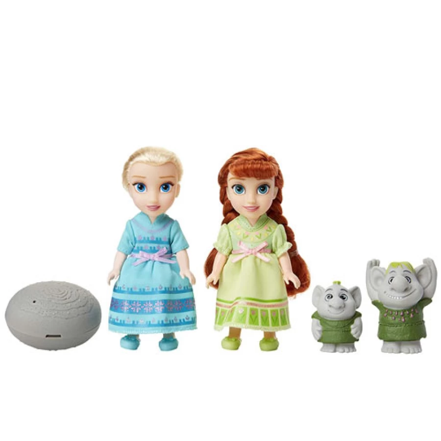 Frozen Anna & Elsa Petite Dolls with Trolls Surprise Gift Set | Official Disney Merchandise