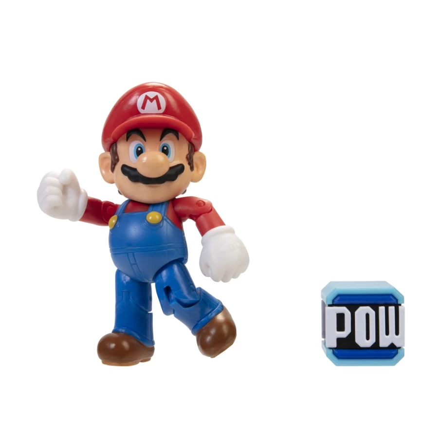 Super Mario Articulated Pow Action Figure 4-Inch Collectible by Super-Mario