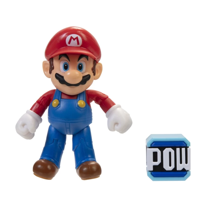 Super Mario Articulated Pow Action Figure 4-Inch Collectible by Super-Mario