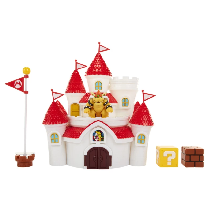 Super Mario Mushroom Kingdom Castle Playset – Official Nintendo Collectible Toy for Kids & Fans