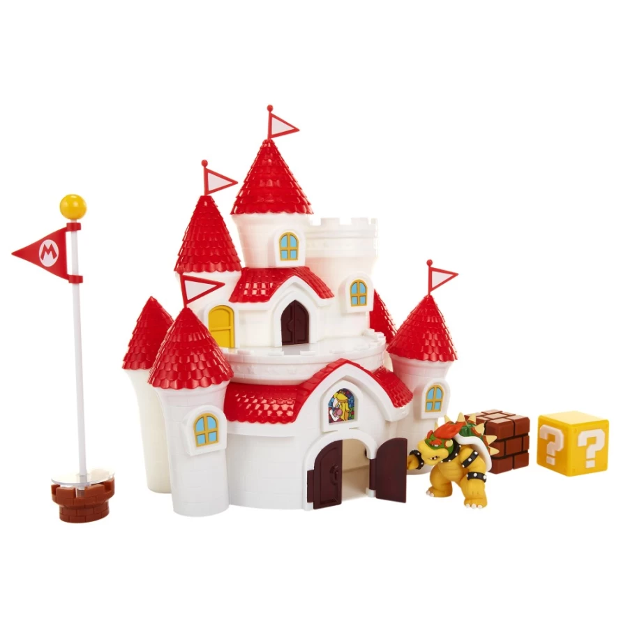 Super Mario Mushroom Kingdom Castle Playset – Official Nintendo Collectible Toy for Kids & Fans
