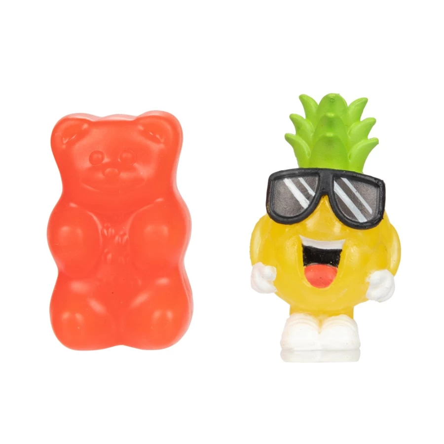 Haribo Red Gummi Bear & Pineapple Candy Figures - 2 Pack Chewy Fruit Gummy Snacks