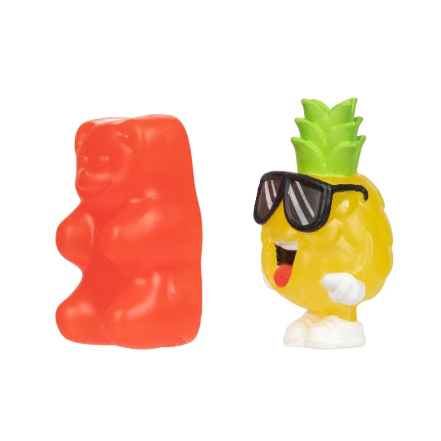 Haribo Red Gummi Bear & Pineapple Candy Figures - 2 Pack Chewy Fruit Gummy Snacks