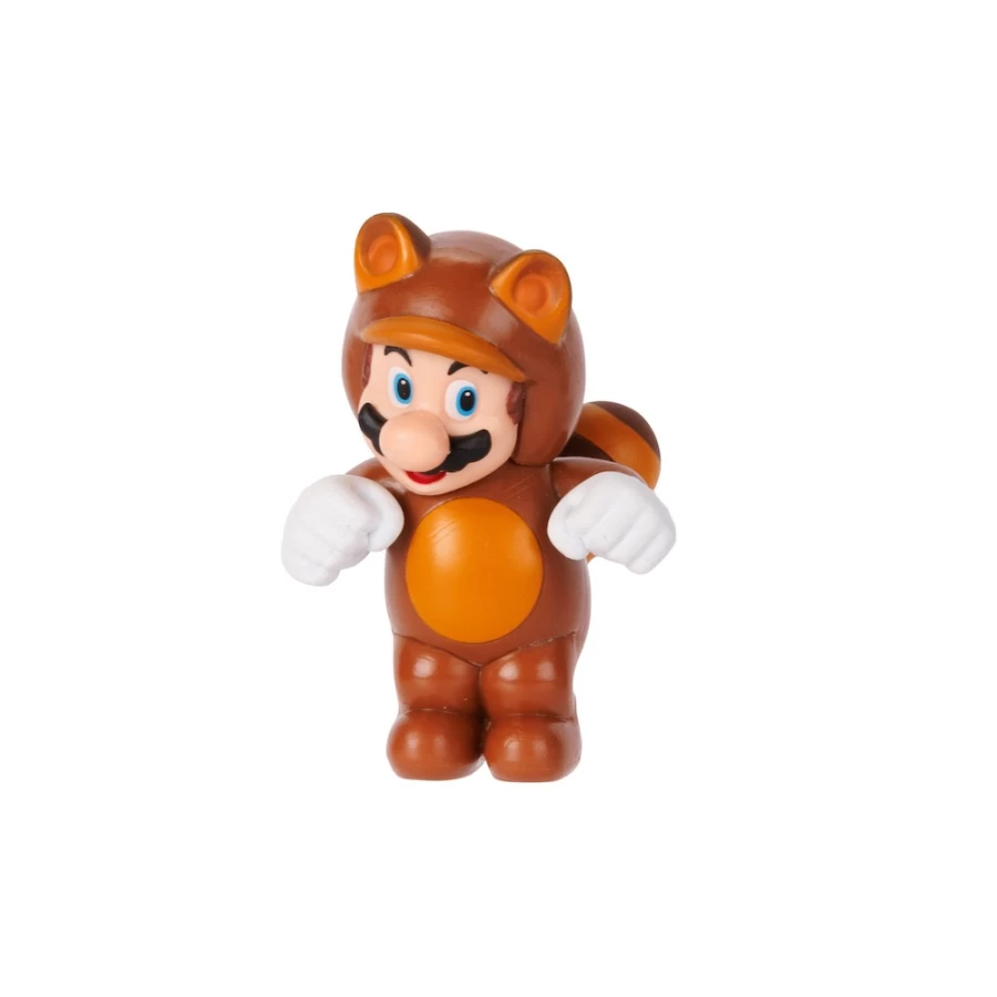 Super Mario Bros Tanooki Mario 2.5-Inch Poseable Action Figure – Super Mario Collectible