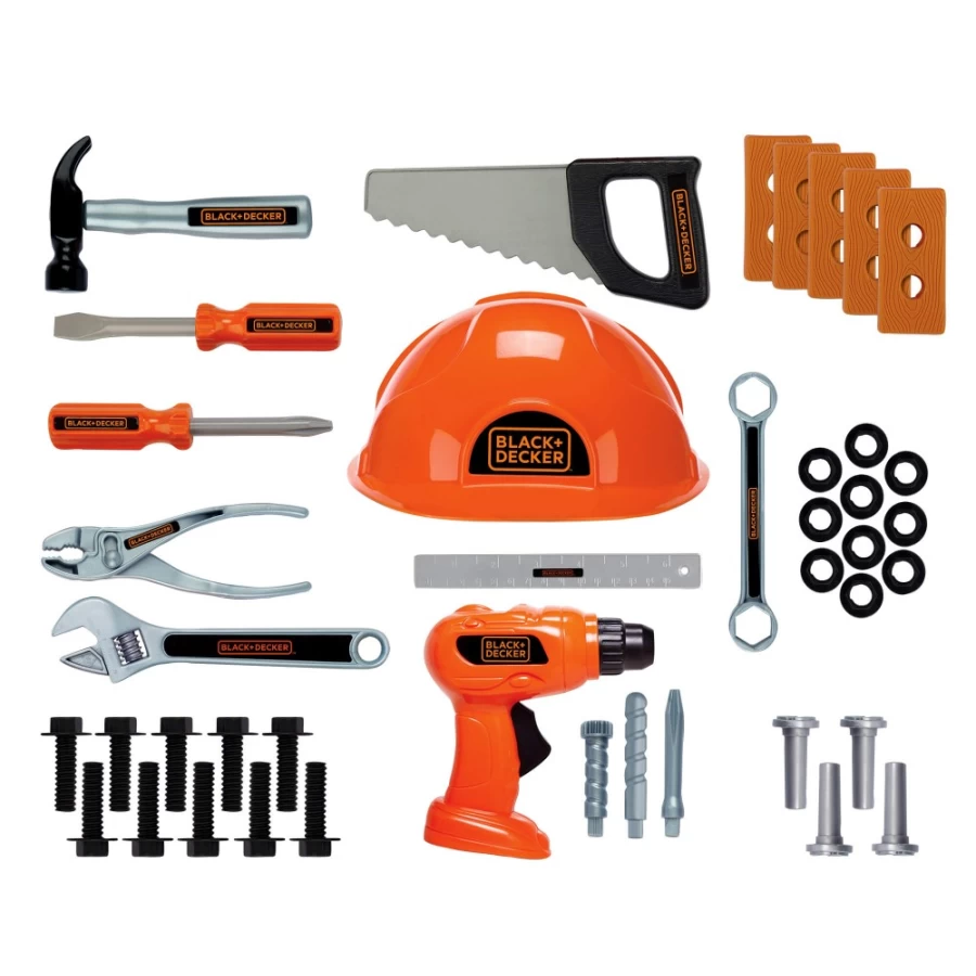 Black+Decker Junior Mega Tool Set for Kids - Durable & Educational DIY Starter Kit