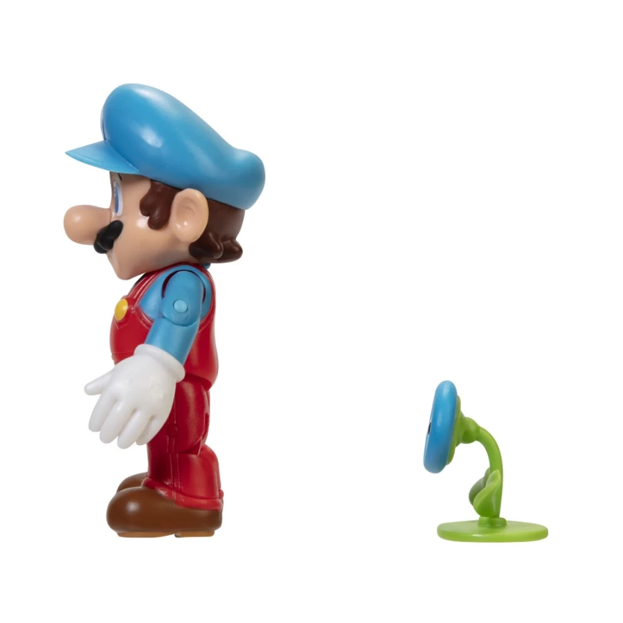 Super Mario Bros Articulated Ice Mario with Ice Flower 4-Inch Action Figure