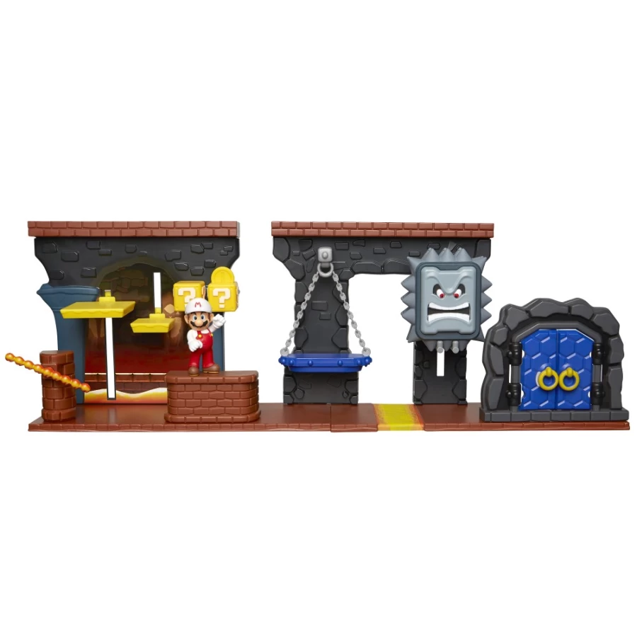 Super Mario Deluxe Dungeon Adventure Playset – Official Nintendo Collectible Toy for Kids