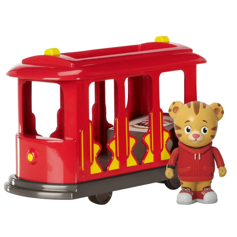 Jack Logo Neighborhood Trolley Toy with Daniel Tiger Figure for Kids – Interactive Playtime Ride-On