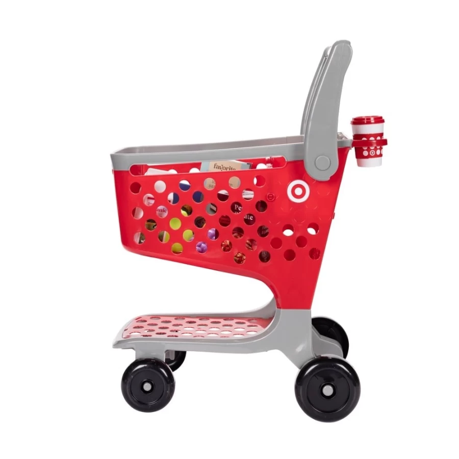 Target Shopping Cart - Durable Rolling Grocery Cart with Foldable Design for Easy Storage