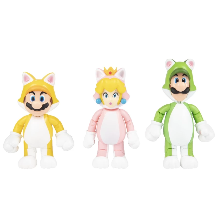 Super Mario 3D World 4-Inch Action Figure Set – Official Nintendo Collectible