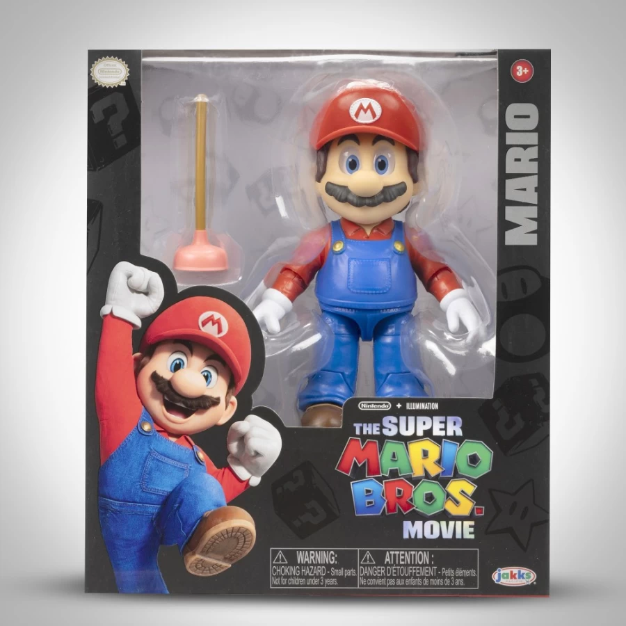 "5 Inch Super Mario Bros Action Figure with Plunger Accessory – Collectible Character Toy"