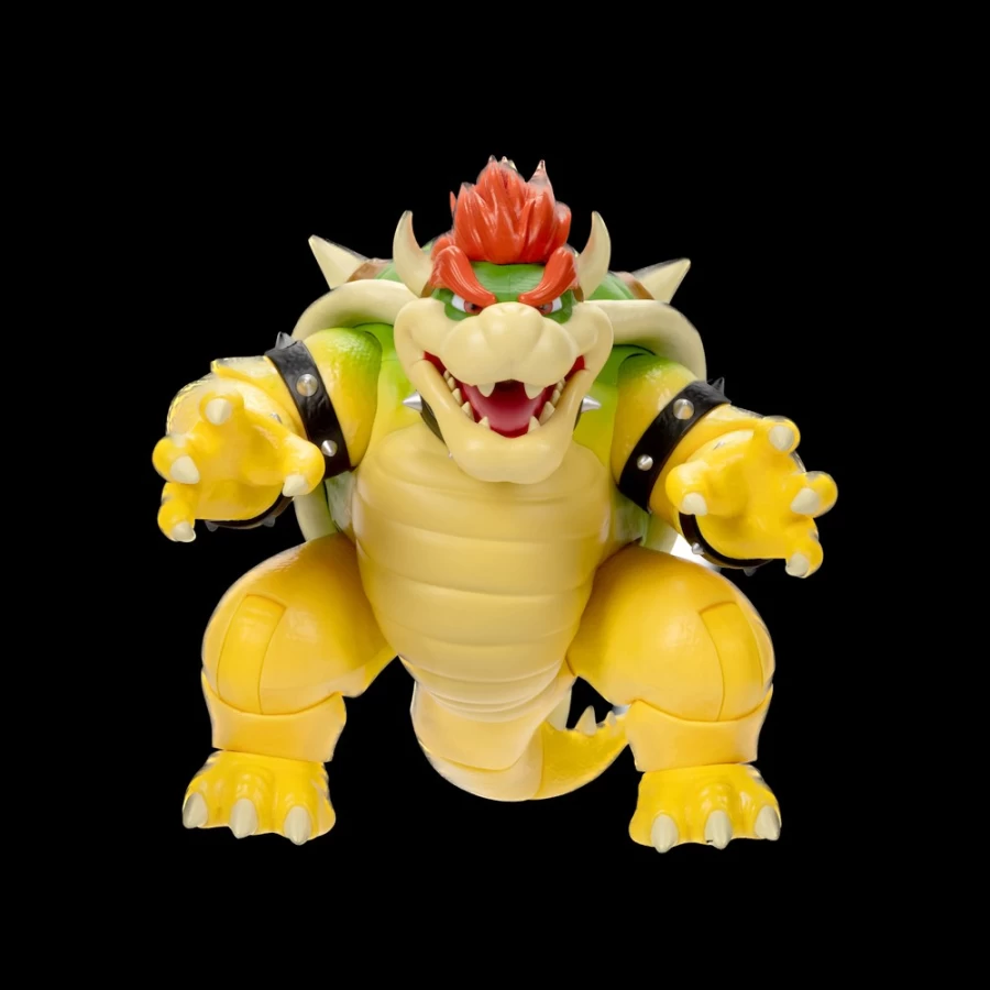 "Super Mario Bros Bowser Action Figure with Fire Breathing Feature – 7-Inch Collectible Toy"
