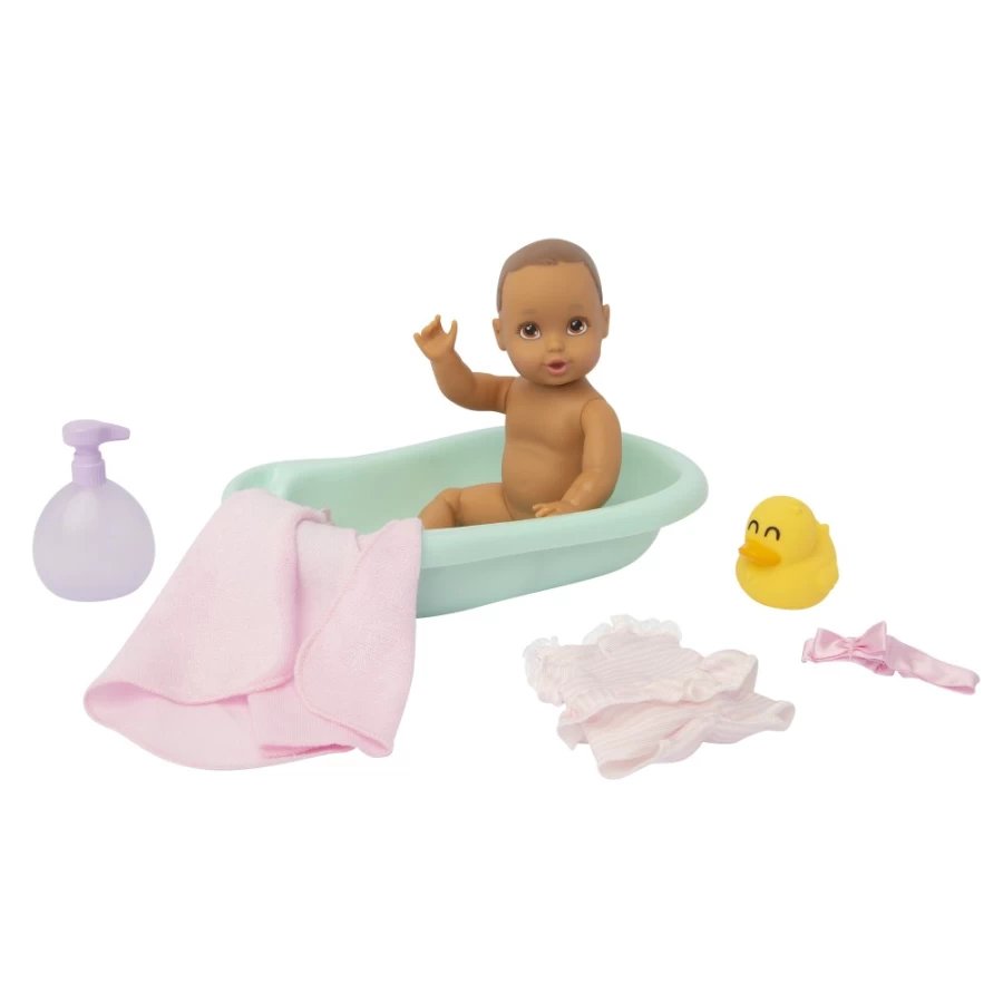 "Perfectly Cute My Lil' Baby 8" Bath Time Playset with Waterproof Girl Doll & 7 Accessories"