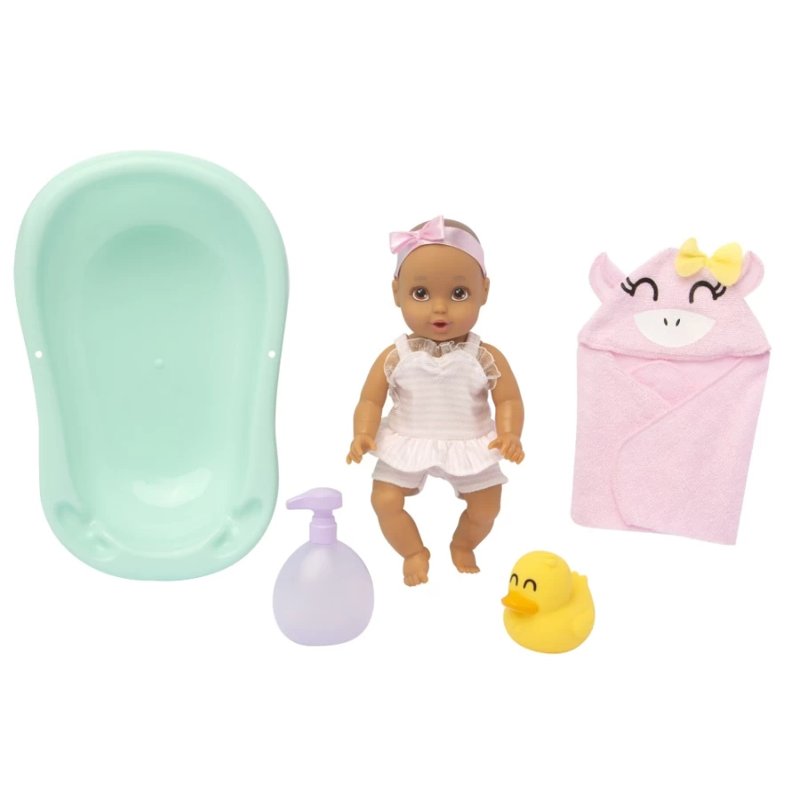 "Perfectly Cute My Lil' Baby 8" Bath Time Playset with Waterproof Girl Doll & 7 Accessories"