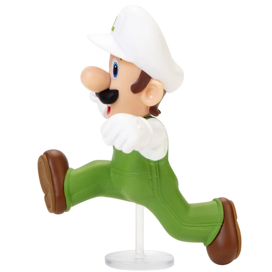 Super Mario Fire Luigi 2.5-Inch Articulated Action Figure – Posable Collectible Toy