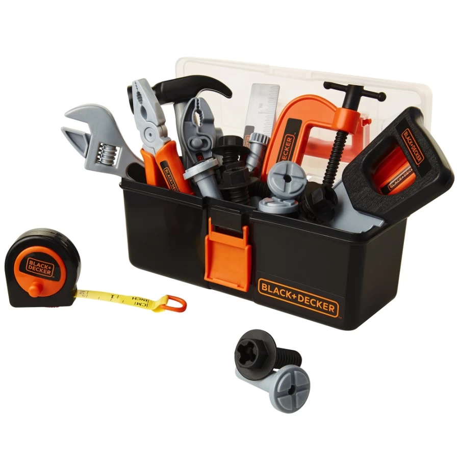 Black & Decker Junior Carpenter Tool Set - 50-Piece Kids Woodworking Tools Kit for Beginners