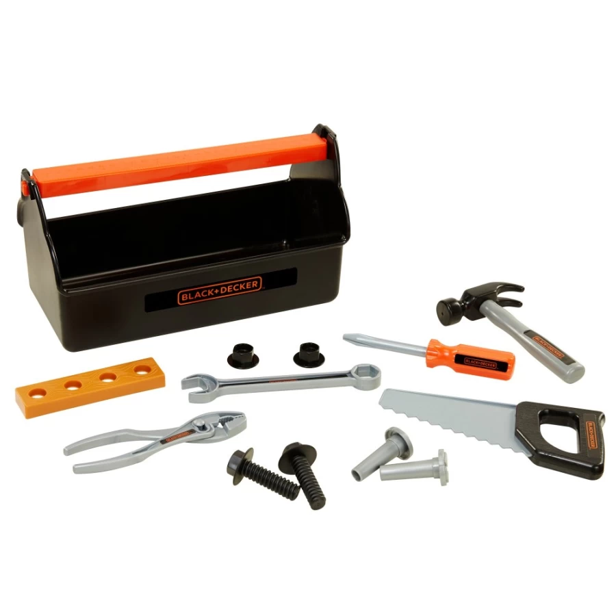 Black+Decker Junior My First Tool Box - 14-Piece Kids Tool Set for DIY & Building Fun
