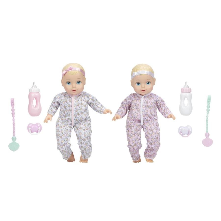"Perfectly-Cute 14-Inch Blonde Twin Girl Dolls With Blue Eyes – My Sweet Baby Twins"