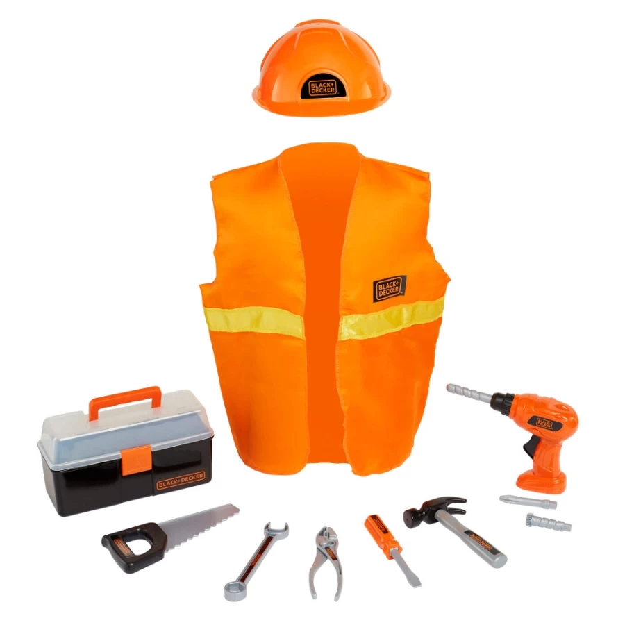 "Black & Decker Junior Carpenter Dress-Up Set - Kids DIY Woodworking Costume"