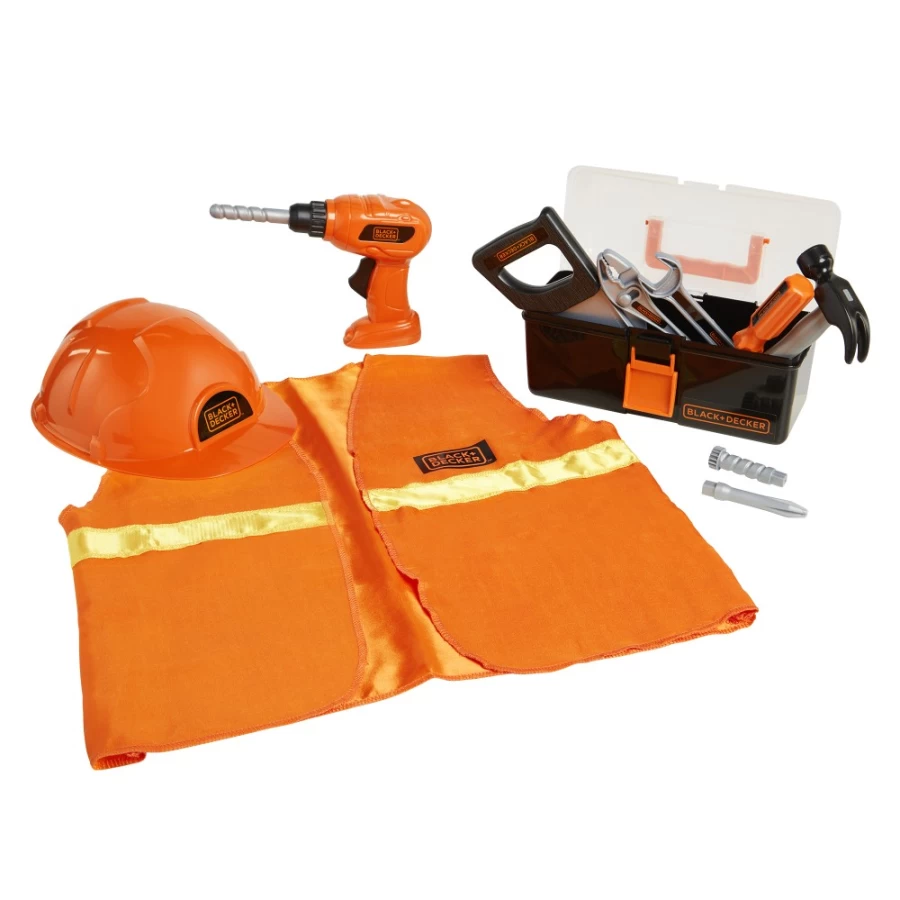 "Black & Decker Junior Carpenter Dress-Up Set - Kids DIY Woodworking Costume"