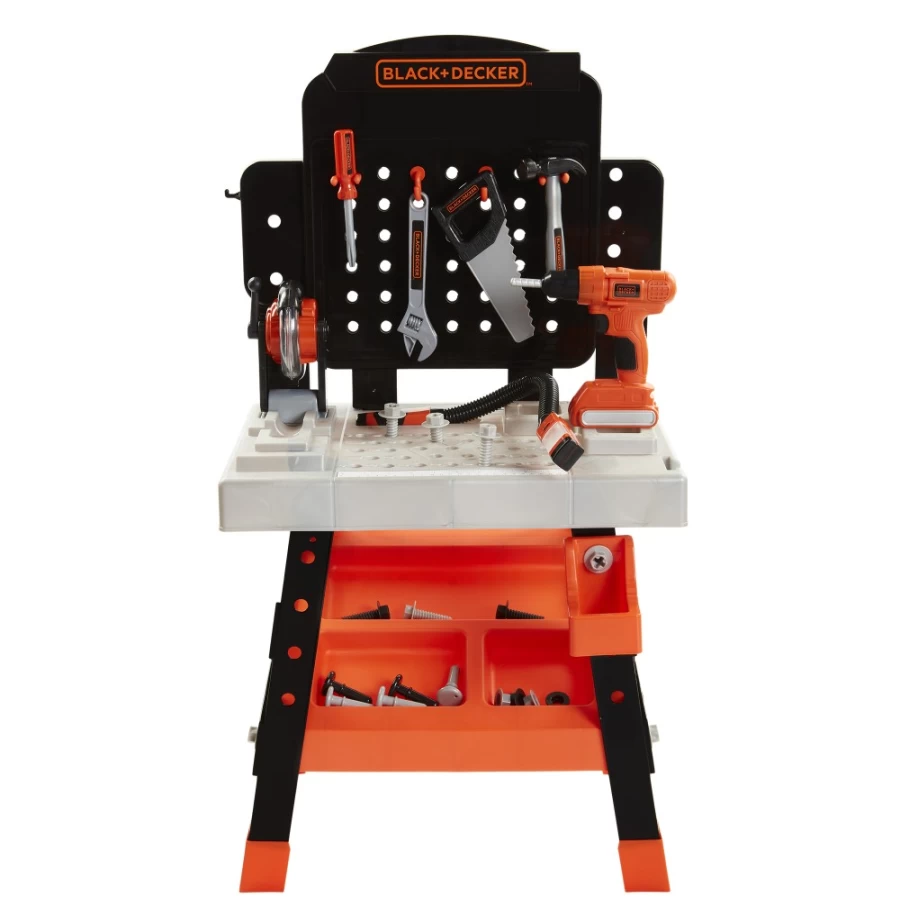 Black+Decker Junior Ready-To-Build Kids Workbench – DIY Children's Building Toy Set