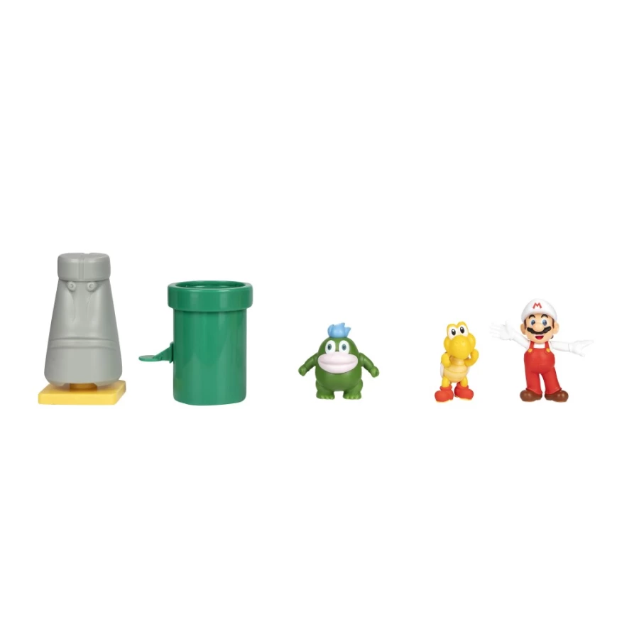 Super Mario Bros 2.5 Inch Desert Diorama Set - Collectible Miniature Landscape Scene