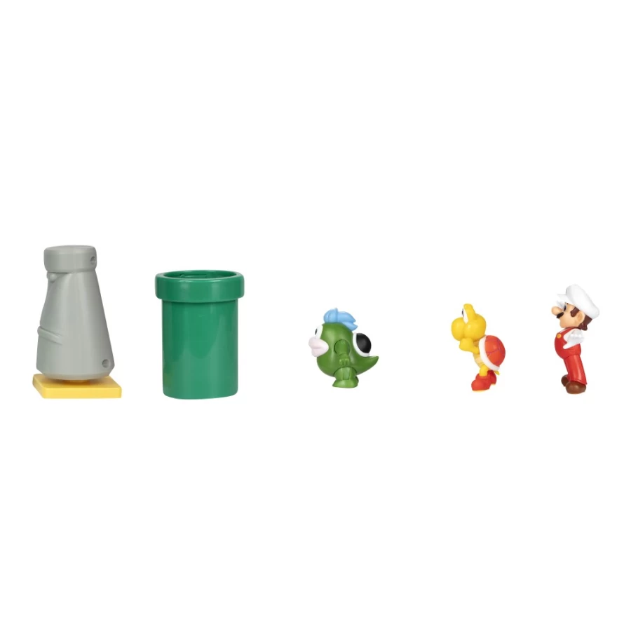 Super Mario Bros 2.5 Inch Desert Diorama Set - Collectible Miniature Landscape Scene
