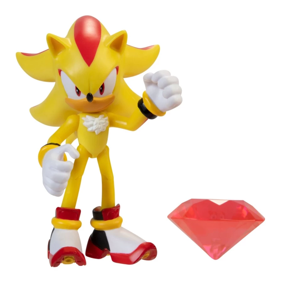 Sonic the Hedgehog Super Shadow with Chaos Emerald 4-Inch Action Figure