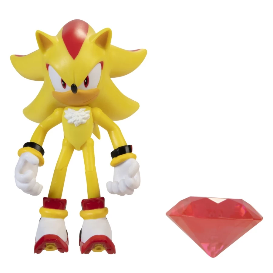Sonic the Hedgehog Super Shadow with Chaos Emerald 4-Inch Action Figure