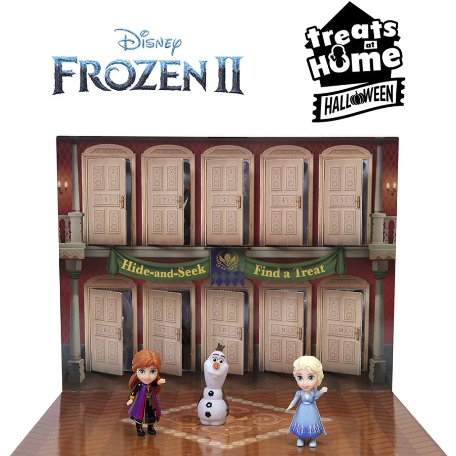 "Frozen Halloween Hide-And-Seek Game Set with 10 Collectible Dolls for Kids"