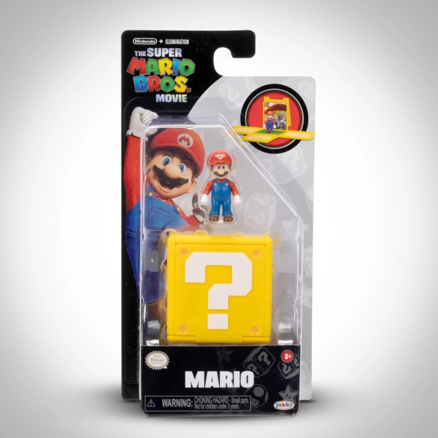 "1.25 Inch Super Mario Bros Question Block Mini Figure – Official Nintendo Collectible"