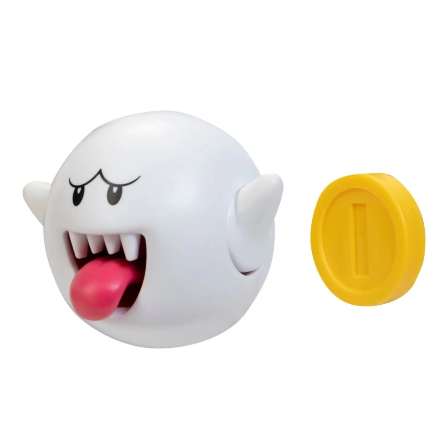 Super Mario Boo with Coin Poseable 4-Inch Articulated Action Figure