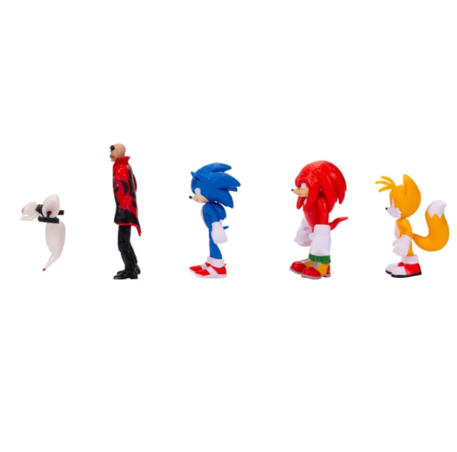 "Sonic 2-Inspired 2.5-Inch Action Figures Pack - Set of 5 Collectible Character Toys"