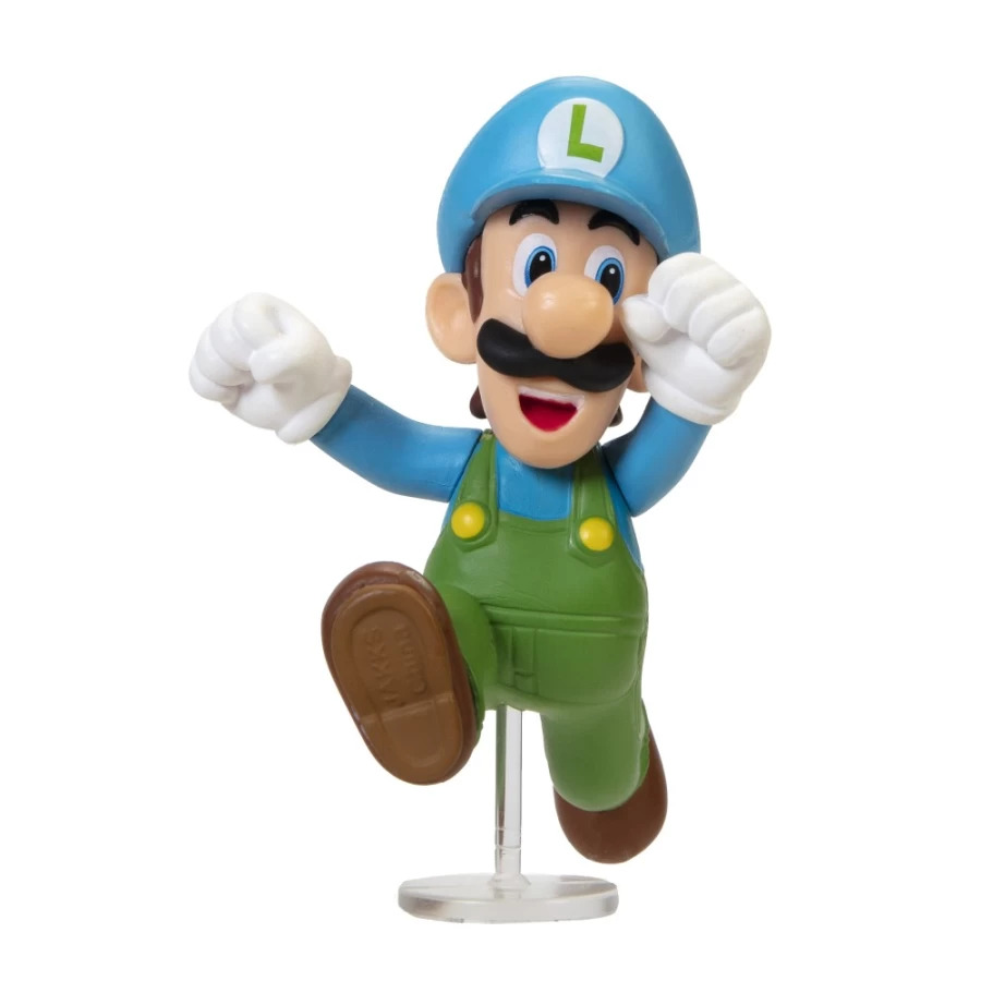 Super Mario Ice Luigi 2.5-Inch Articulated Action Figure – Official Collectible