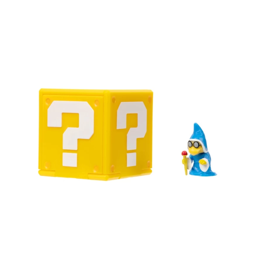 "Super Mario Bros 1.25 Inch Kamek Mini Figure with Question Block – Official Collectible"