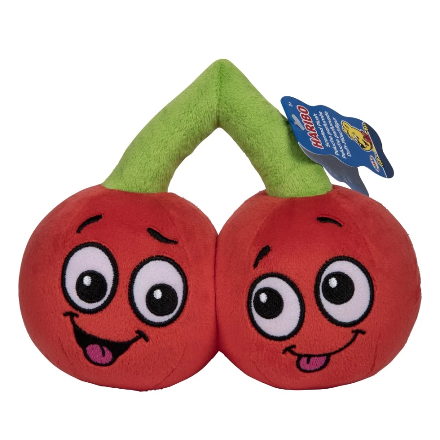 Haribo Cherries Soft Plush Toy - Sweet & Cuddly Stuffed Fruit for Kids & Collectors