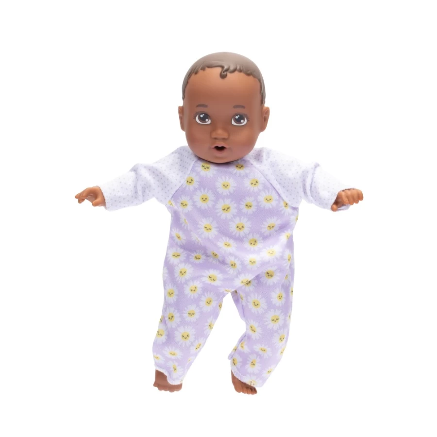 "Perfectly-Cute 8 Inch Dark Brunette Baby Doll with Brown Eyes - Outfit May Vary"