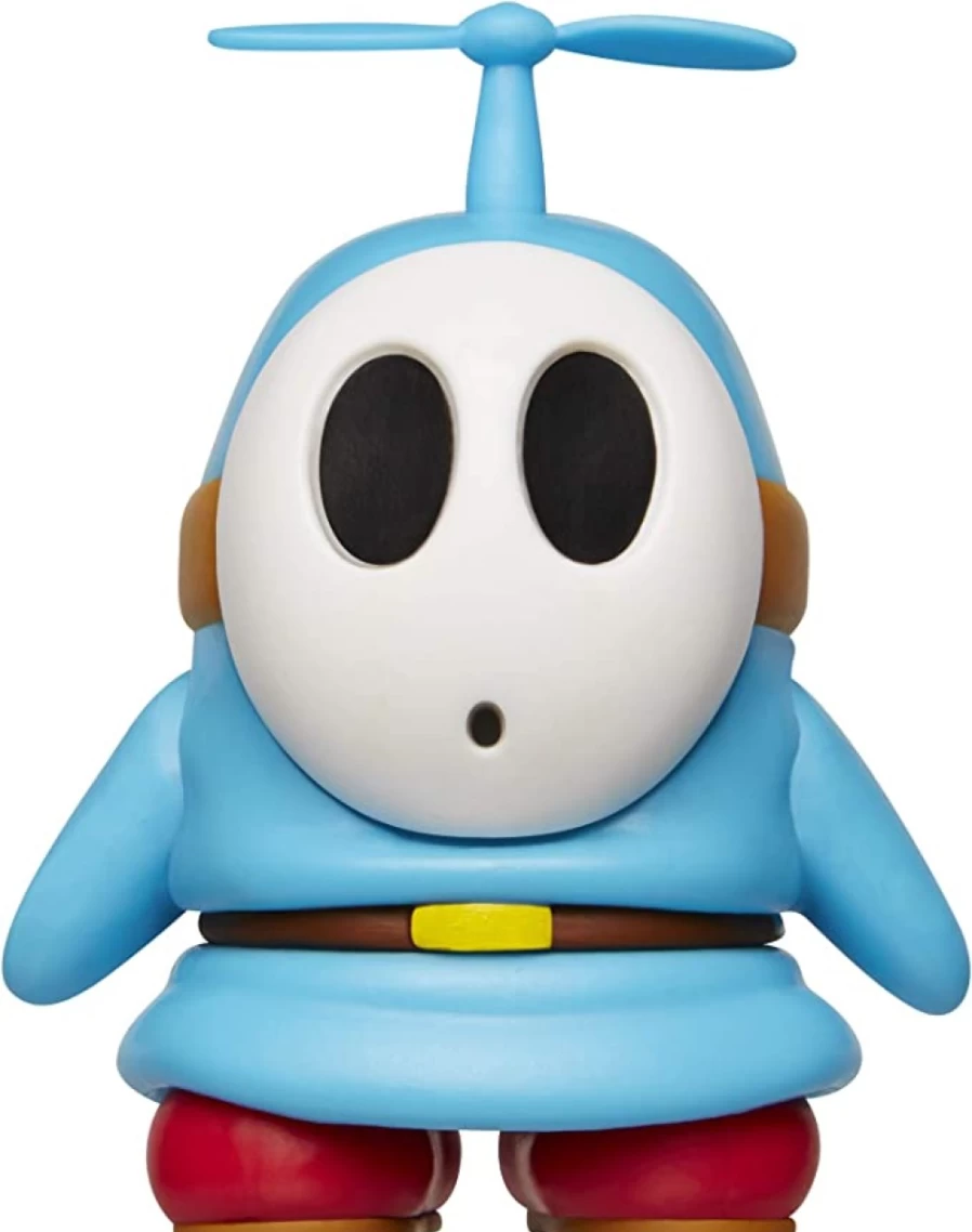 Super Mario Blue Shy Guy with Propeller 4-Inch Articulated Action Figure