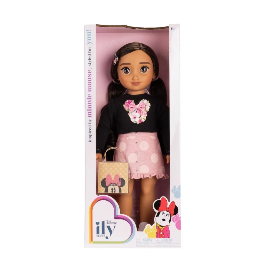 18-Inch Minnie Mouse Inspired Large Doll by ILY-4EVER | Collectible Plush Toy for Disney Fans