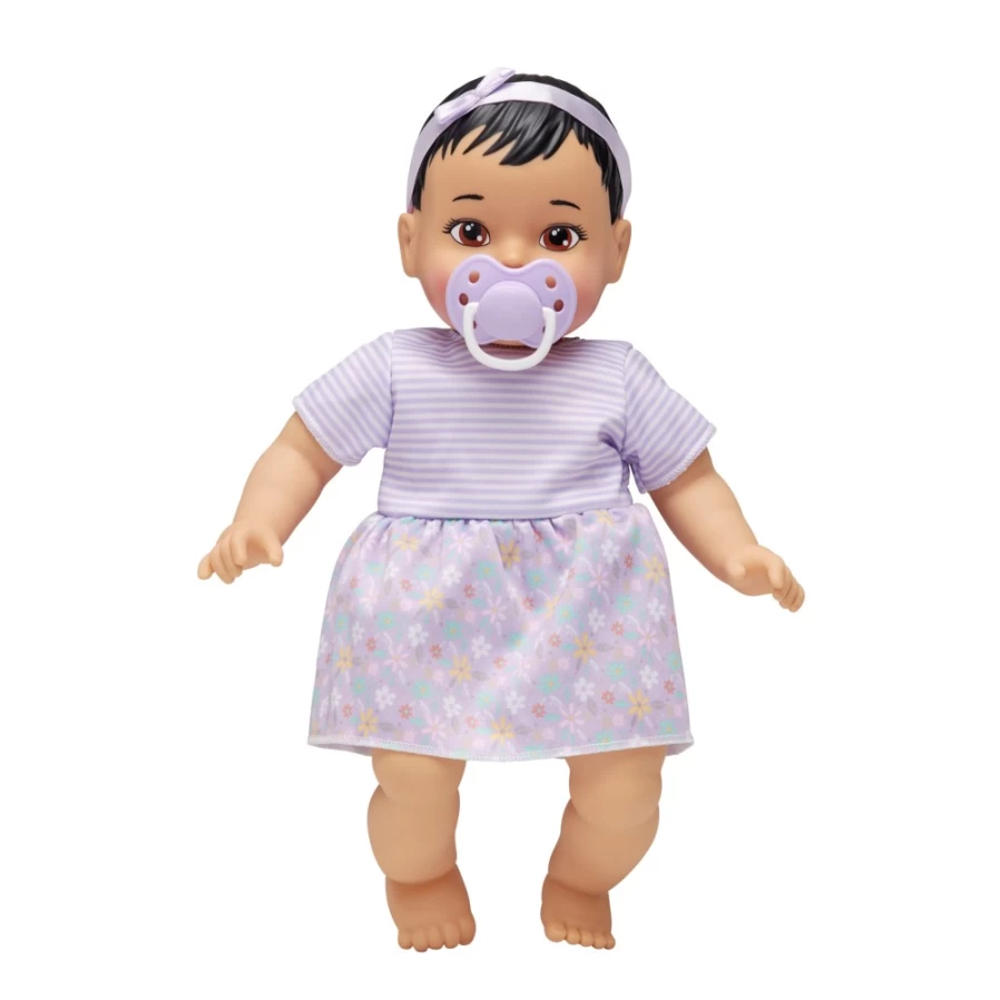 "Perfectly-Cute 14 Inch My Sweet Baby Girl Doll with Black Hair & Brown Eyes - Realistic Cuddly Toy"