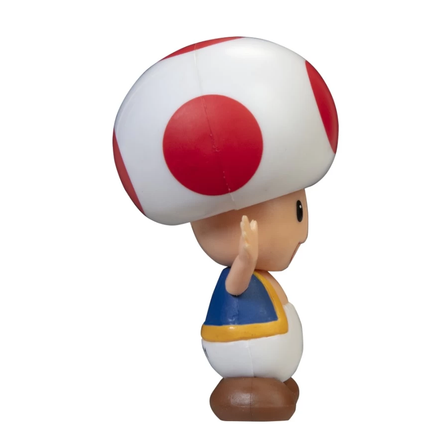 Super Mario Red Toad 2.5-Inch Articulated Action Figure - Collectible Posable Character