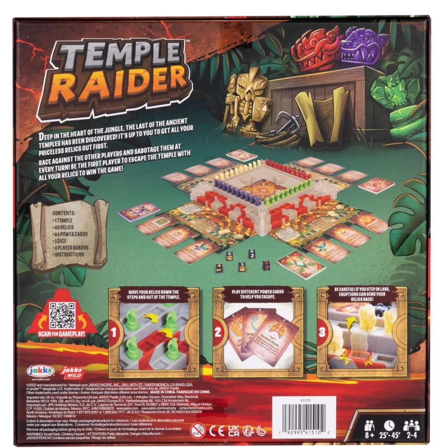 "Jakks Wild Games Temple Raider - Exciting Adventure Board Game for All Ages"