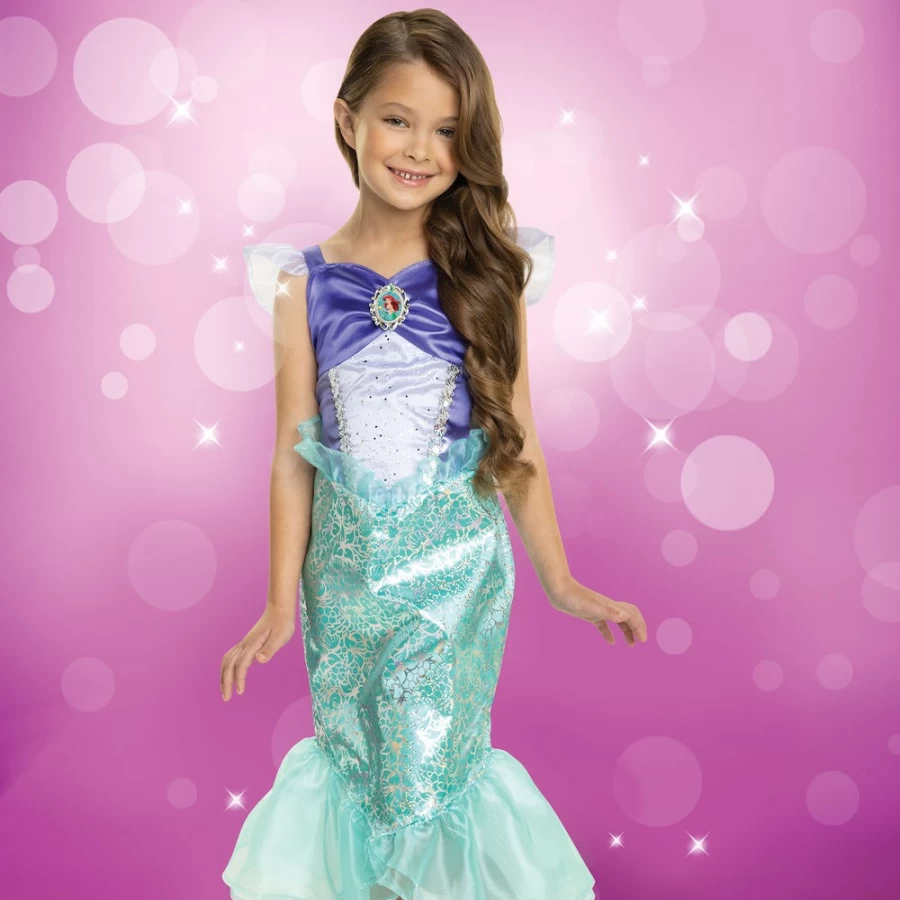 Disney Princess Ariel Costume for Kids - Official Disney.png Licensed Blue Mermaid Dress