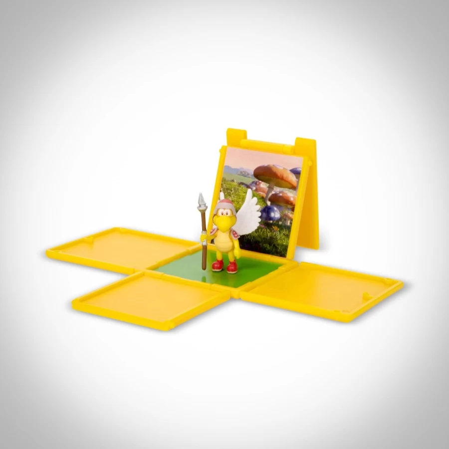 "Super Mario Bros 1.25 Inch Koopa Paratroopa Mini Figure with Question Block – Official Collectible Toy"