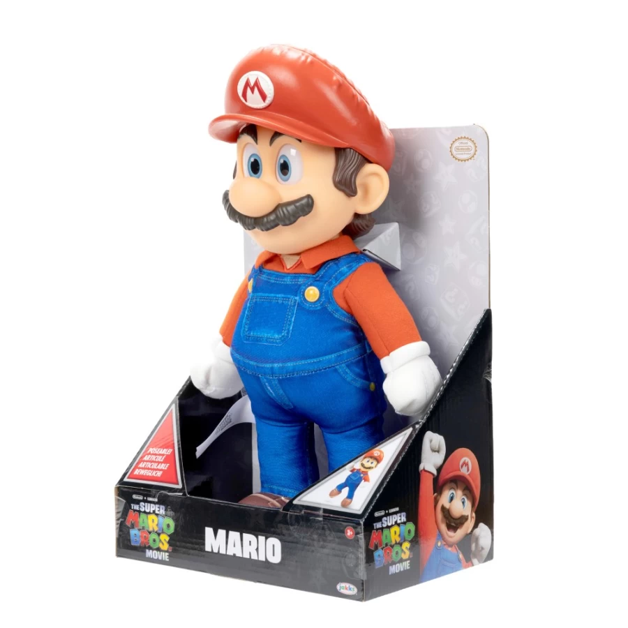 Super Mario Bros Posable Plush Toy - 14" Stuffed Figure Collectible for Fans