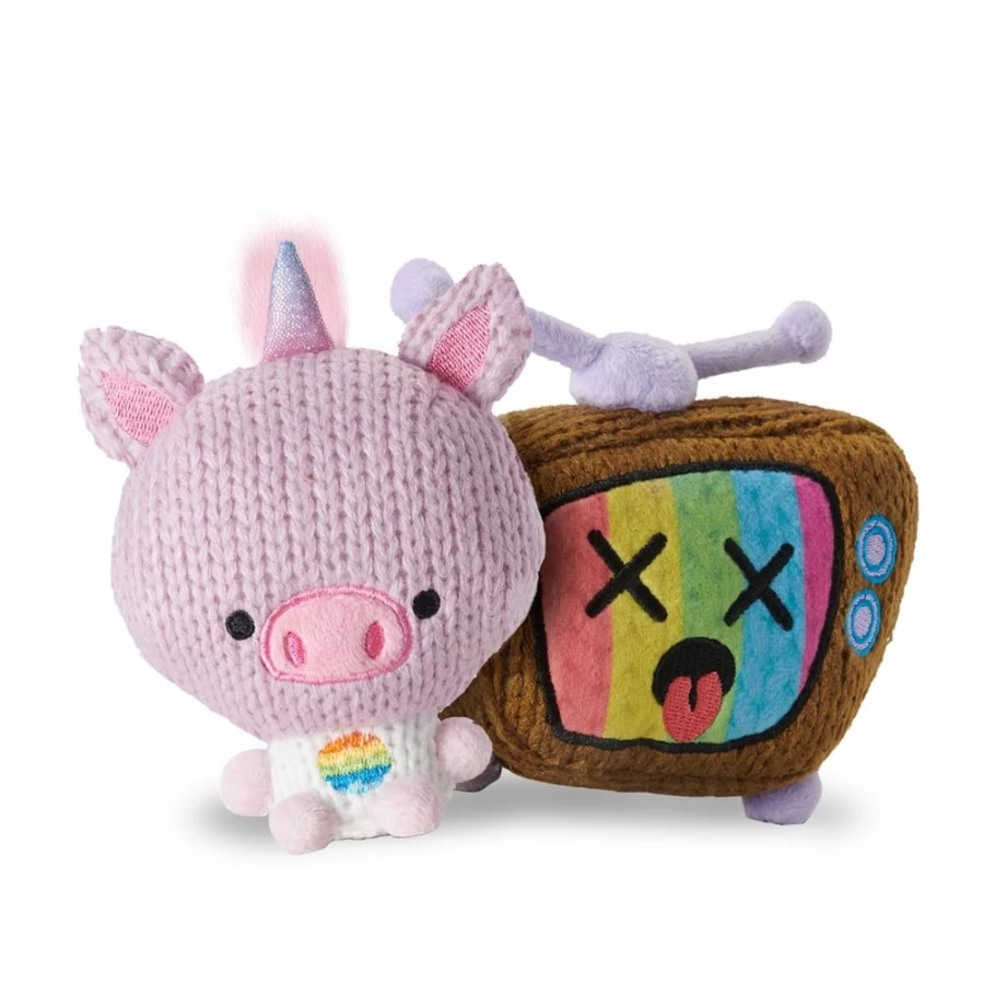 ami-amis Oinkie & Telly 4-Inch Plush Toy 2-Pack - Soft Stuffed Animal Duo