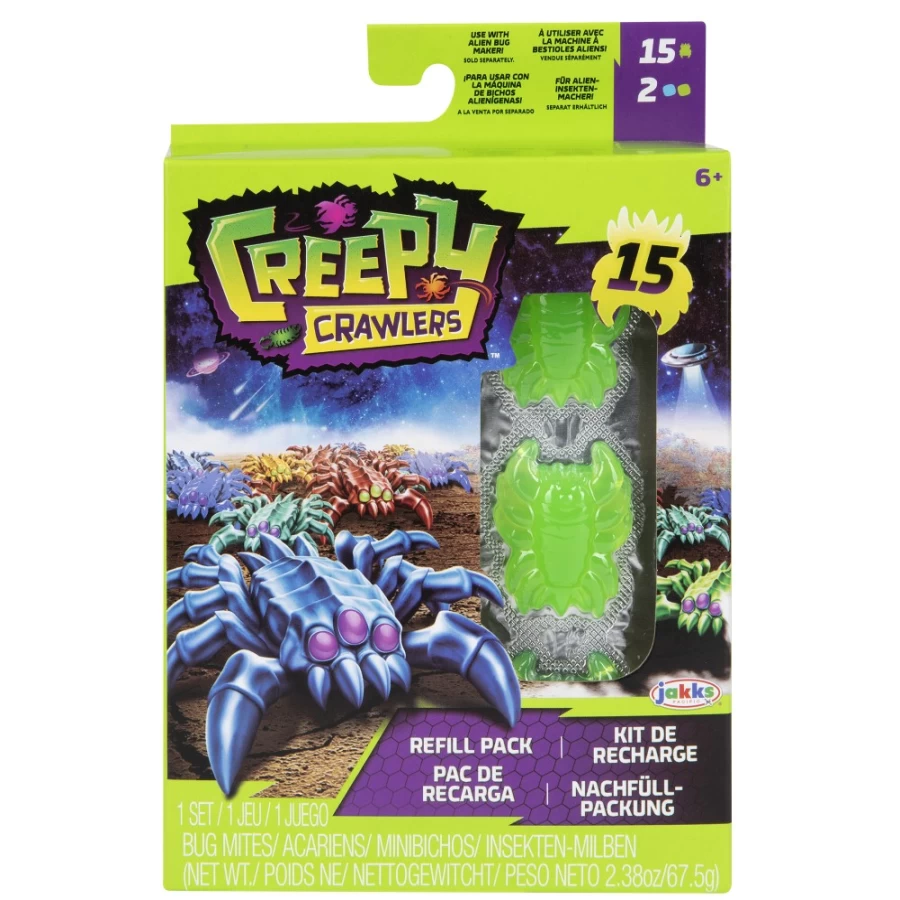 Creepy-Crawlers Alien Bug Maker Refill Pack - Green & Blue Color Bug Making Kit